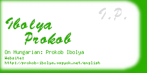 ibolya prokob business card